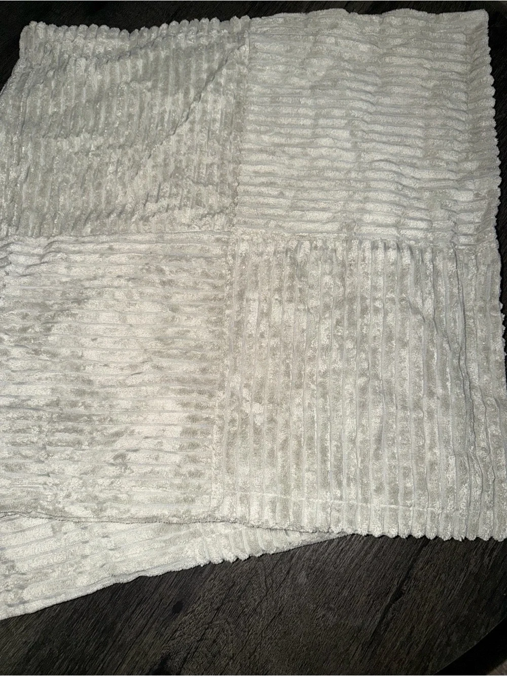 Ribbed Throw Pillow Covers - Grey